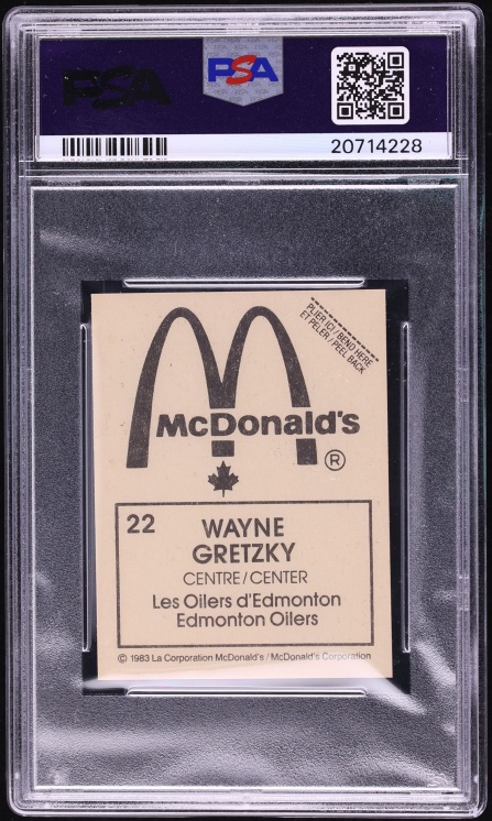1982 McDonald's Sticker Hockey Wayne Gretzky #22 PSA 10 GEM MINT