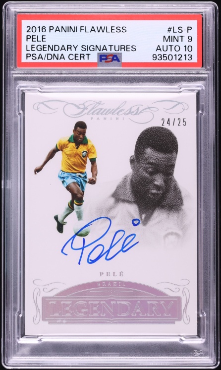 2015 Panini Flawless Legendary Pele AUTO DNA 10 /25 #LS-P PSA 9 MINT