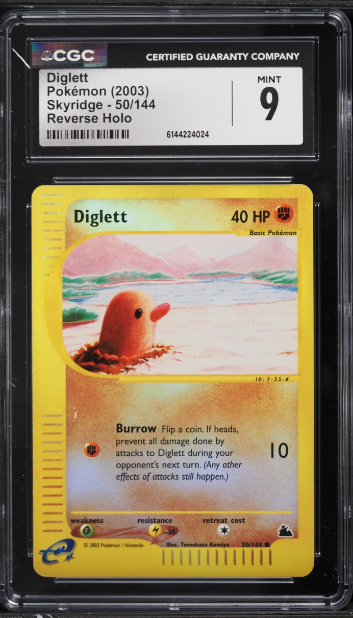 2003 Pokemon Skyridge Reverse Holo Diglett #50 CGC 9 MINT