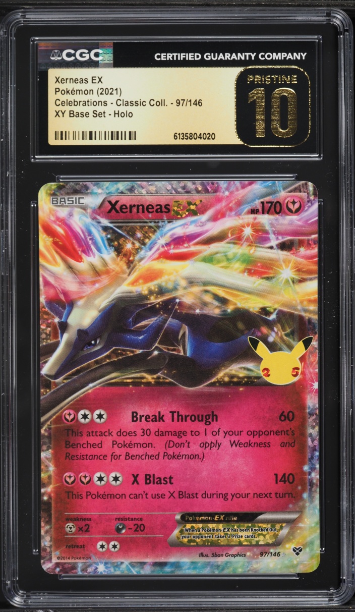2021 Pokemon Sword & Shield Celebrations Classic Holo Xerneas Ex #97 CGC 10 PRISTINE