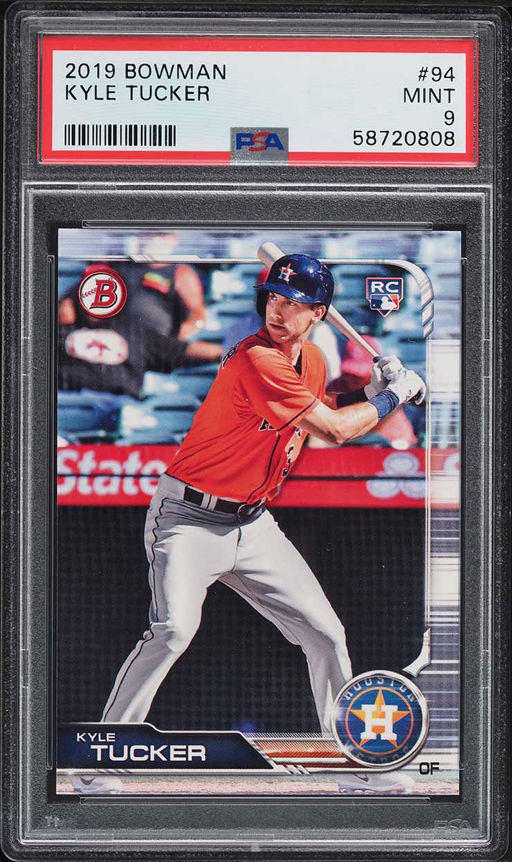 2019 Bowman Kyle Tucker ROOKIE #94 PSA 9 MINT