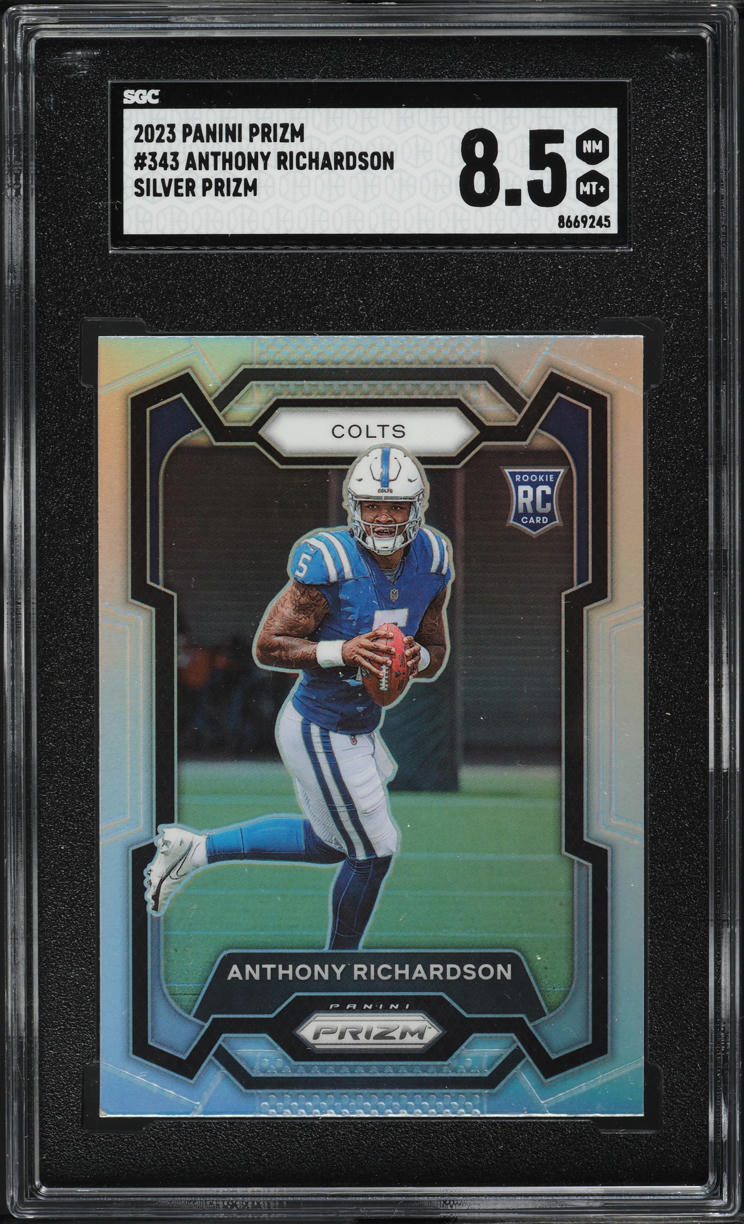 2023 Panini Prizm Silver Anthony Richardson ROOKIE #343 SGC 8.5 NM-MT+