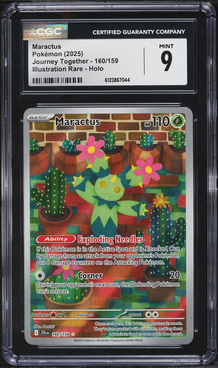 2025 Pokemon Scarlet & Violet Journey Together IR Maractus #160 CGC 9 MINT