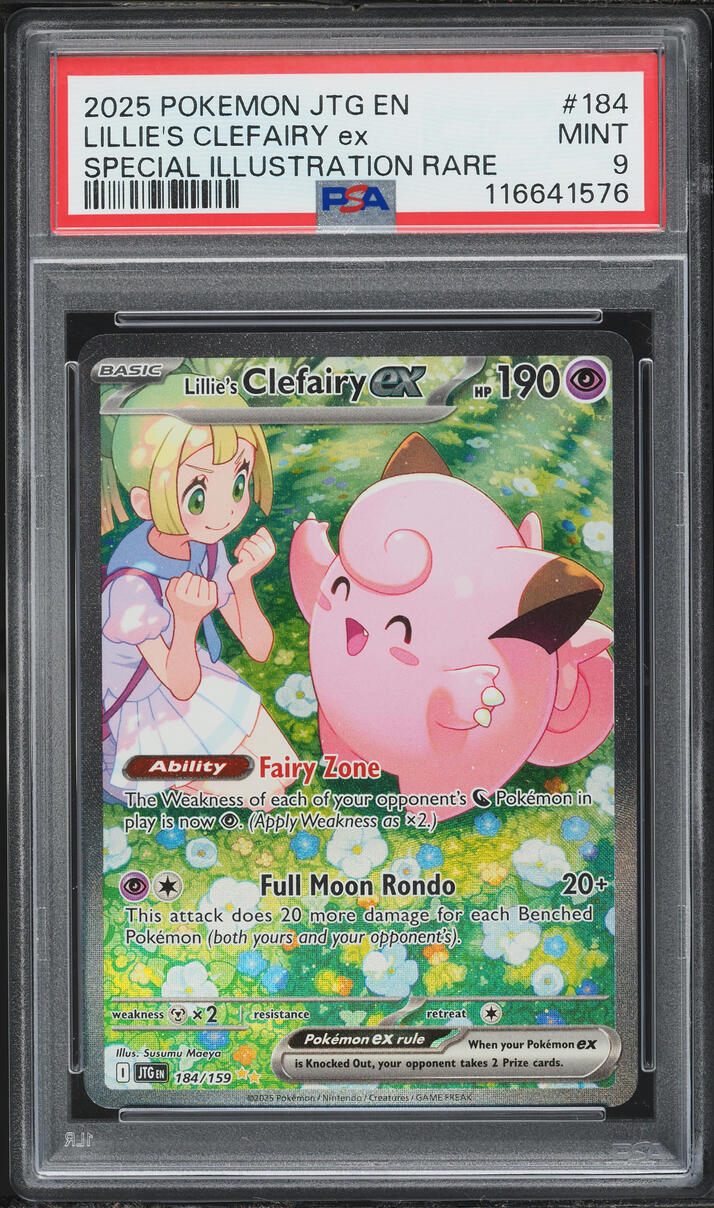 2025 Pokemon Scarlet & Violet Journey Together SIR Lillie's Clefairy ex #184 PSA 9 MINT