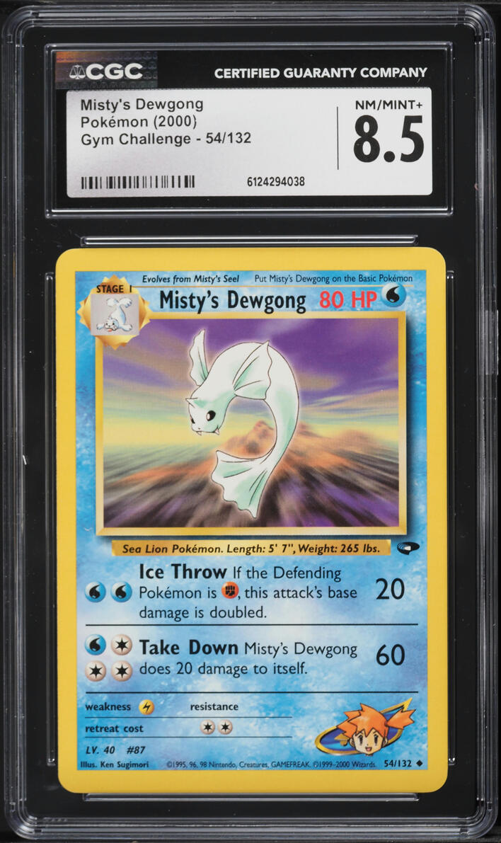 2000 Pokemon Gym Challenge Misty's Dewgong #54 CGC 8.5 NM-MT+