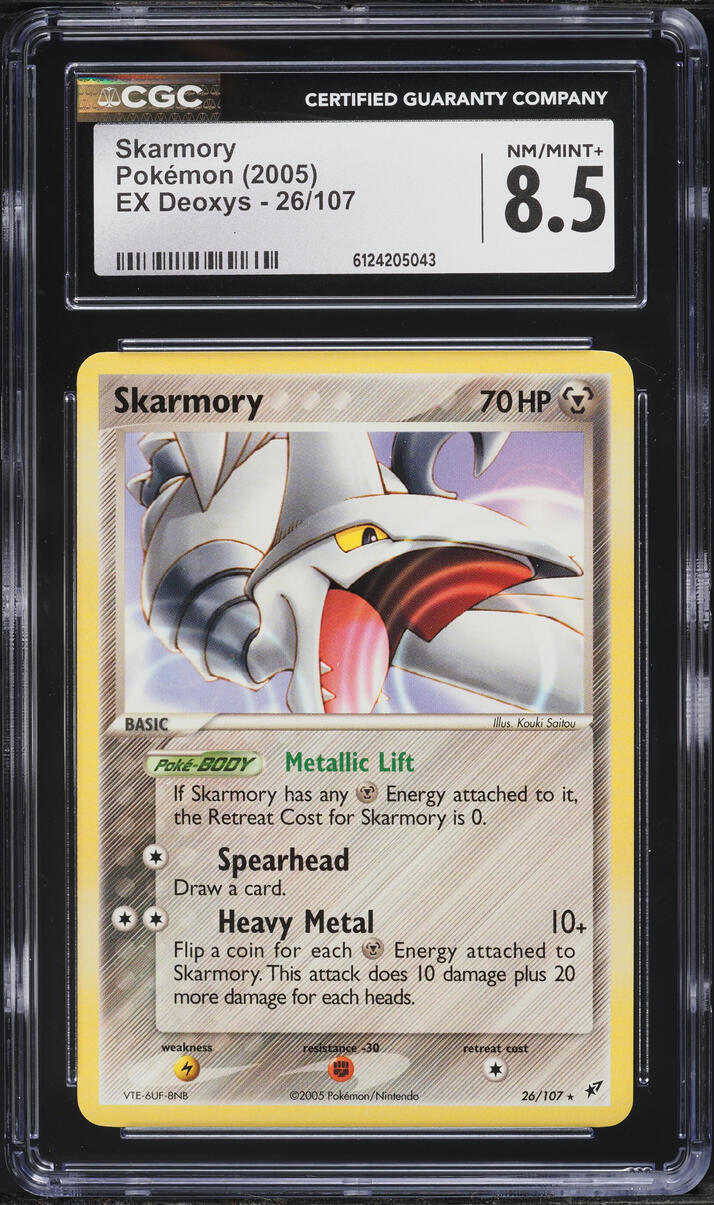 2005 Pokemon EX Deoxys Skarmory #26 CGC 8.5 NM-MT+