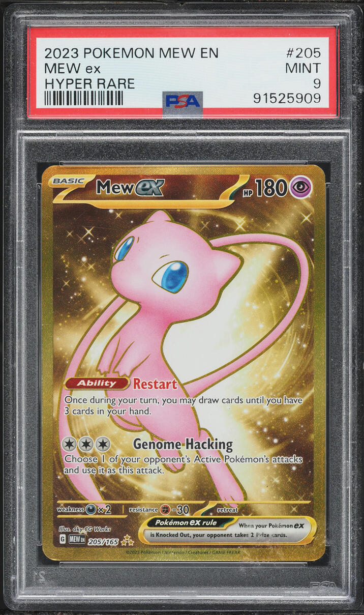2023 Pokemon Scarlet & Violet 151 Gold Rare Mew ex #205 PSA 9 MINT