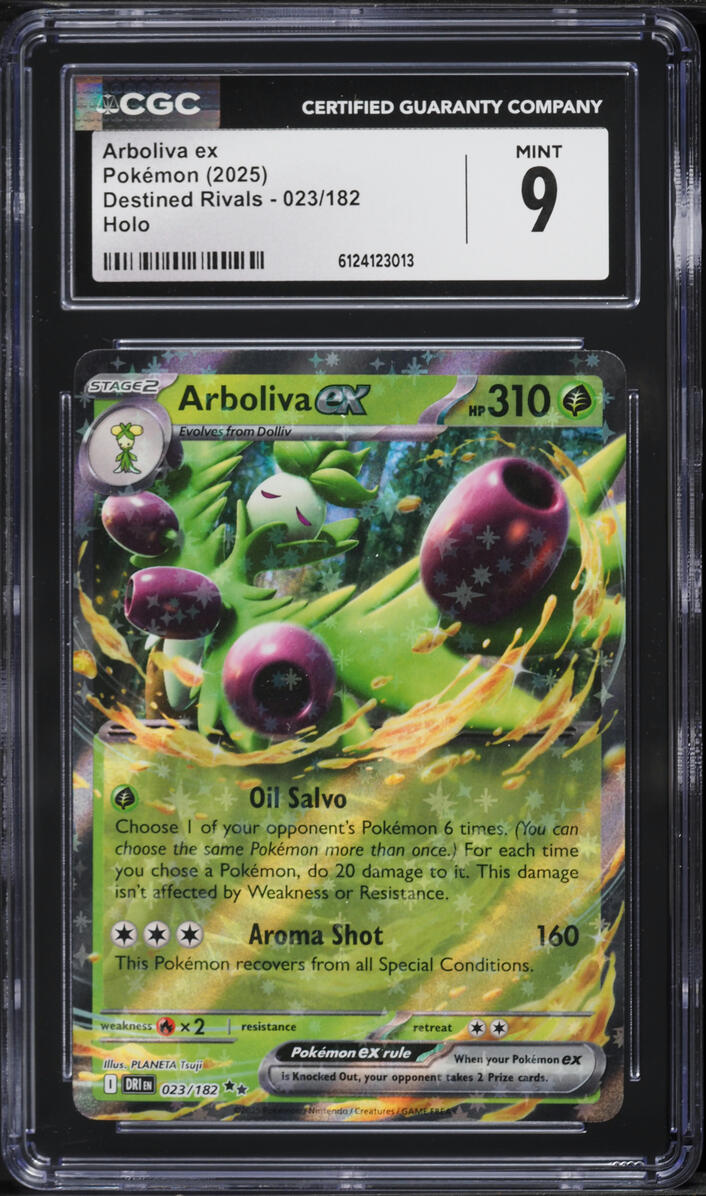 2025 Pokemon Scarlet & Violet Destined Rivals Holo Arboliva ex #23 CGC 9 MINT