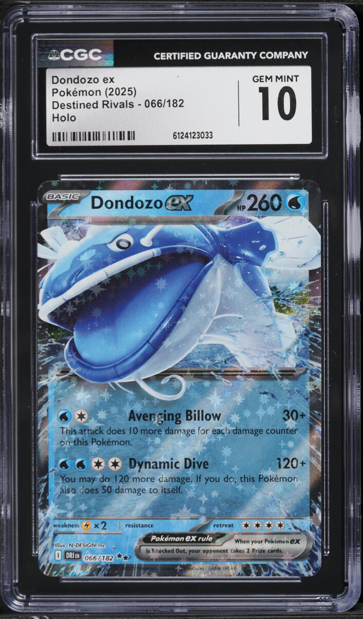2025 Pokemon Scarlet & Violet Destined Rivals Holo Dondozo ex #66 CGC 10 GEM MINT