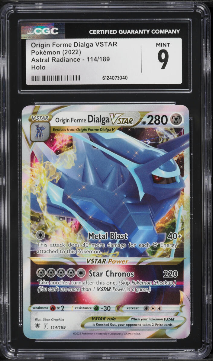 2022 Pokemon Sword & Shield Astral Radiance Holo Origin Forme Dialga VSTAR #114 CGC 9 MINT
