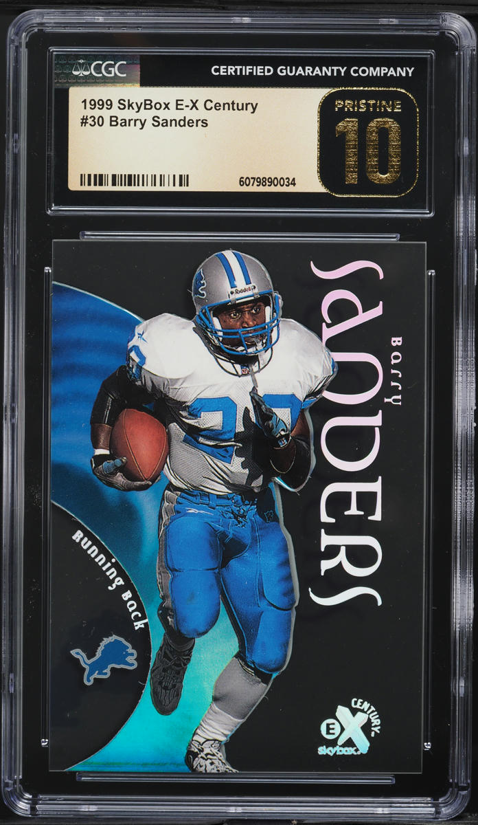 1999 Skybox E-X Century Barry Sanders #30 CGC 10 PRISTINE