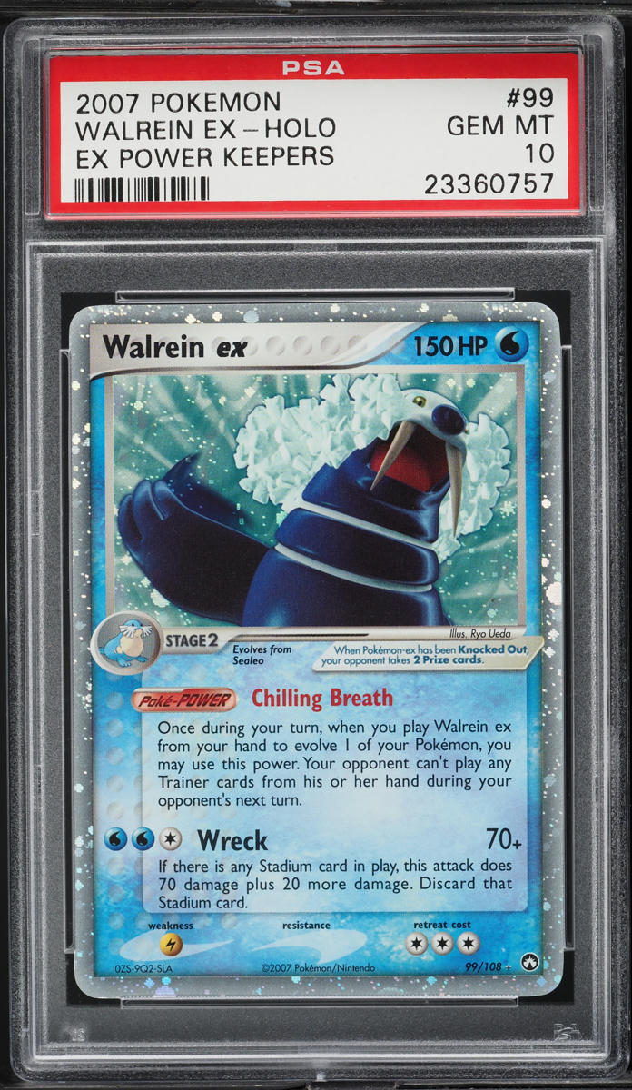 2007 Pokemon EX Power Keepers Holo Walrein ex #99 PSA 10 GEM MINT
