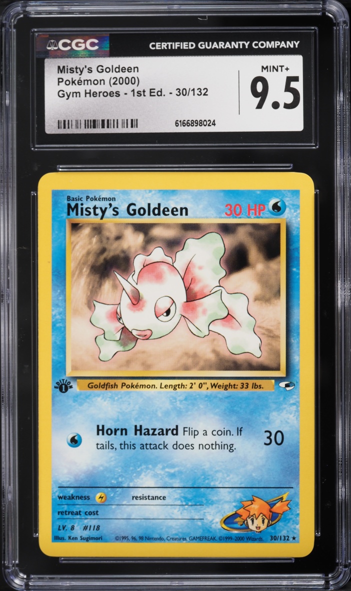 2000 Pokemon Gym Heroes 1st Edition Misty's Goldeen #30 CGC 9.5 MINT+