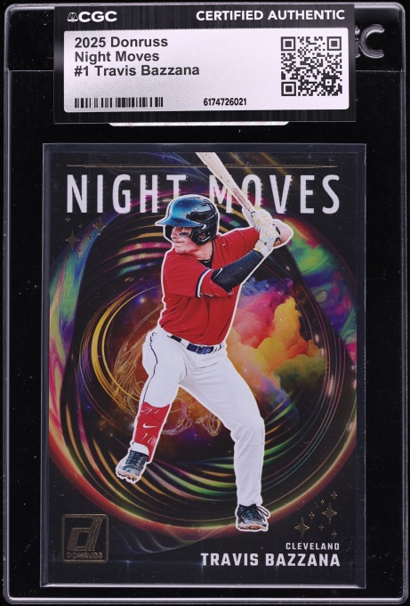 2025 Donruss Night Moves Travis Bazzana ROOKIE #1 CGC AUTH