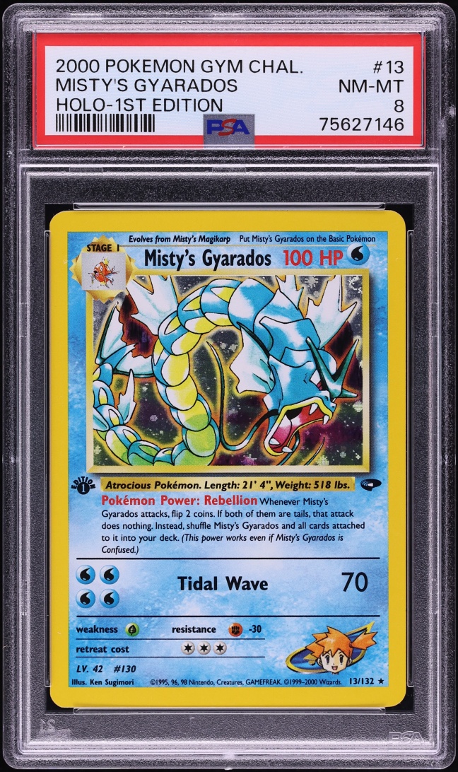 2000 Pokemon Gym Challenge 1st Edition Holo Misty's Gyarados #13 PSA 8 NM-MT