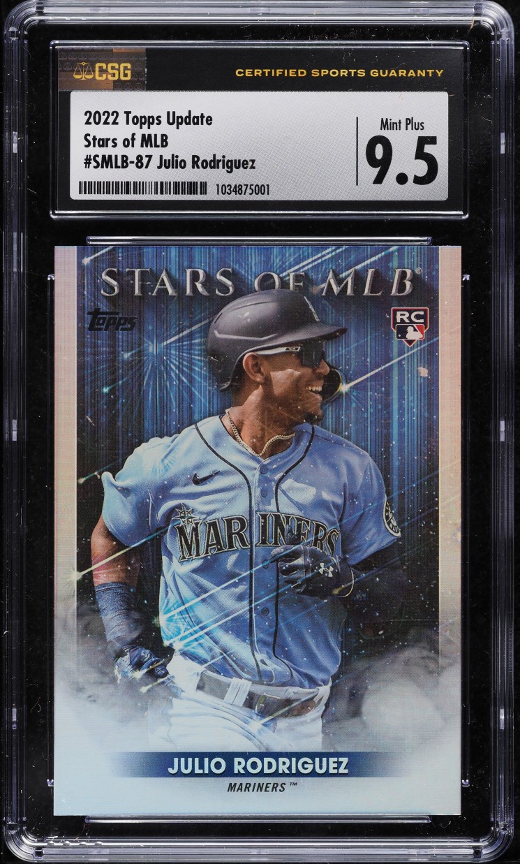 2022 Topps Update Stars Of MLB Julio Rodriguez ROOKIE #SMLB-87 CSG 9.5 MINT+