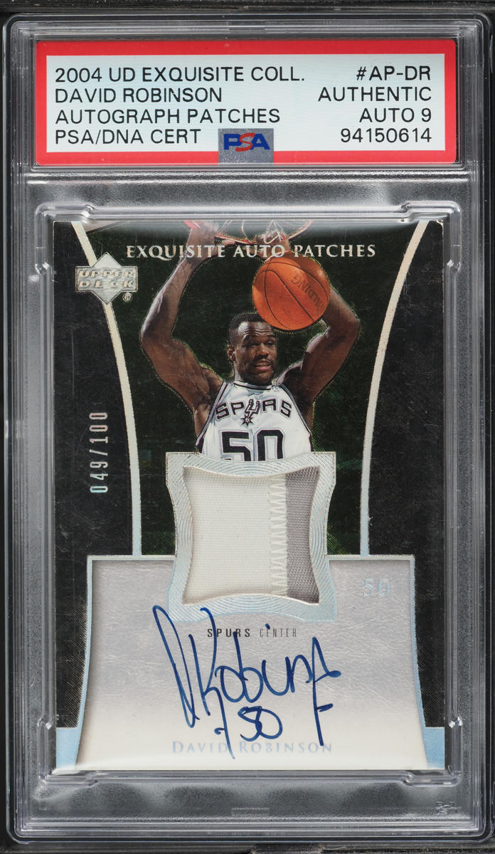2004 Exquisite Collection David Robinson PATCH AUTO DNA 9 /100 #AP-DR ...