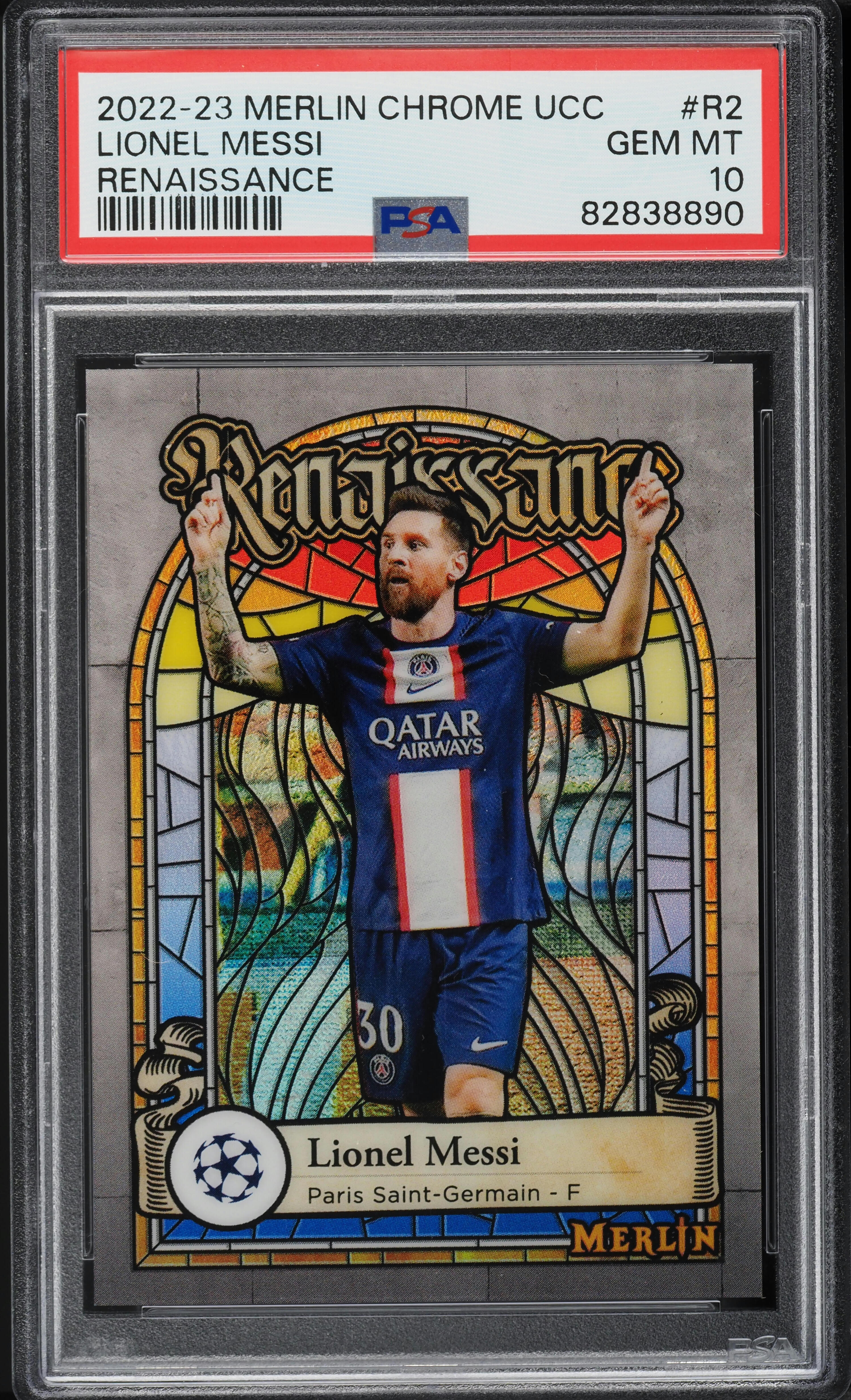 その他 Topps Merlin Renaissance Lionel Messi 2022 Topps Merlin Chrome UEFA Renaissance Lionel Messi #R-2