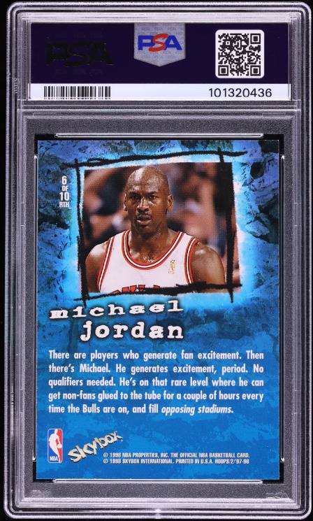 1997 Hoops Rock The House Michael Jordan #6 PSA 8 NM-MT