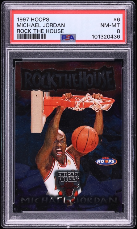 1997 Hoops Rock The House Michael Jordan #6 PSA 8 NM-MT