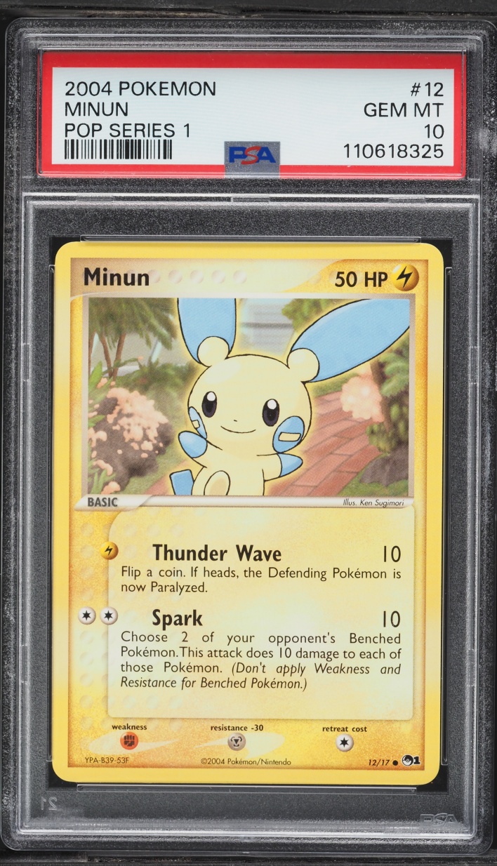 2004 Pokemon POP Series 1 Minun #12 PSA 10 GEM MINT