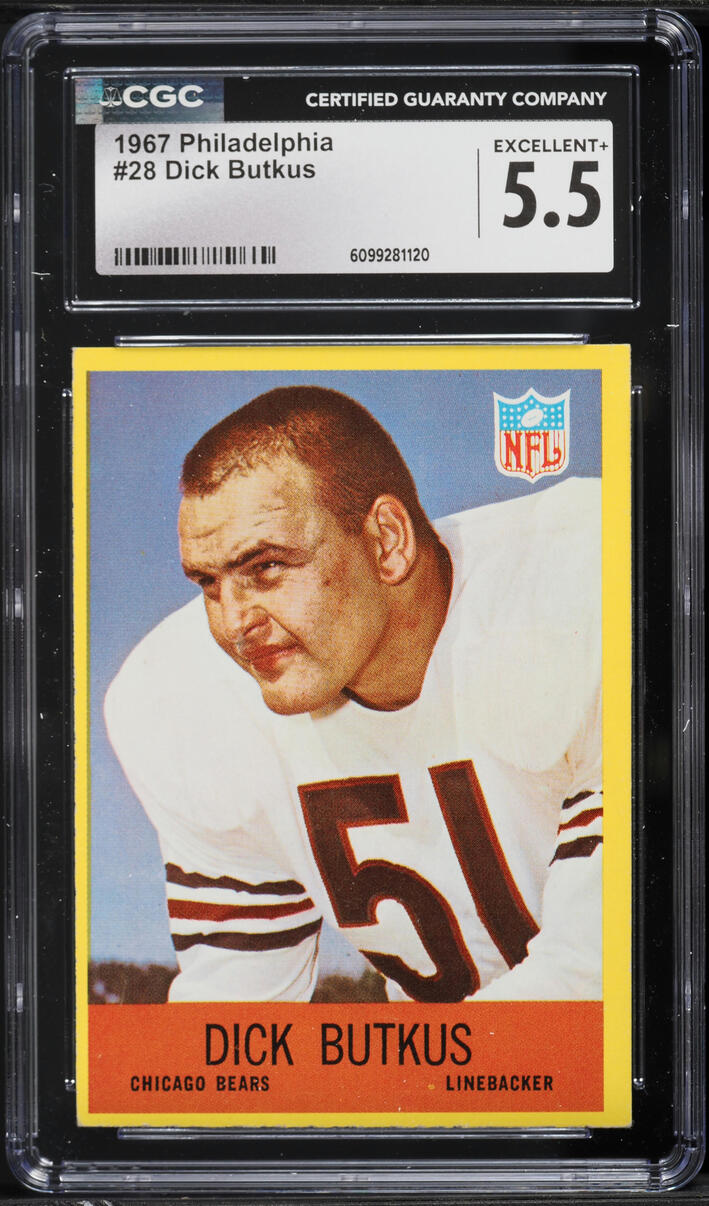 1967 Philadelphia Dick Butkus #28 CGC 5.5 EX+