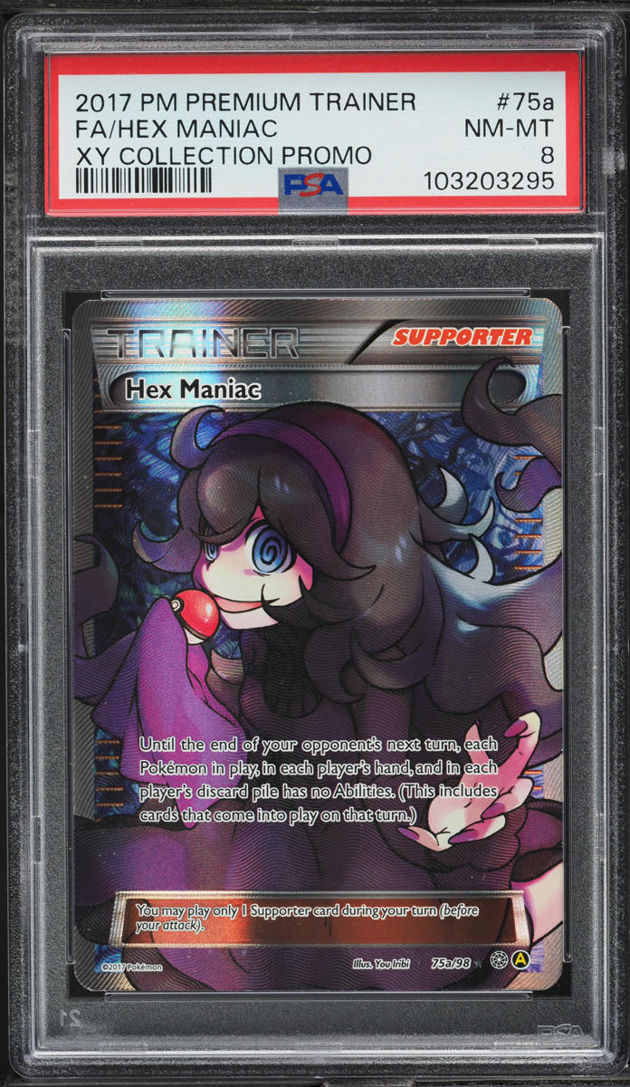 2017 Pokemon XY Promo Premium Trainer Collection Full Art Hex Maniac #75a PSA 8 NM-MT
