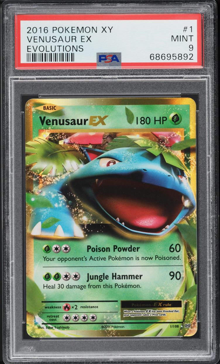 2016 Pokemon XY Evolutions Venusaur EX #1 PSA 9 MINT