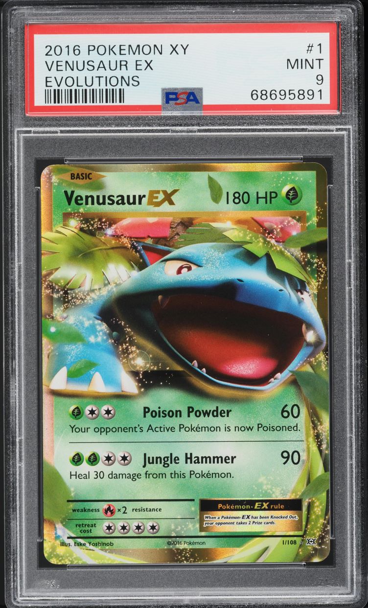 2016 Pokemon XY Evolutions Venusaur EX #1 PSA 9 MINT