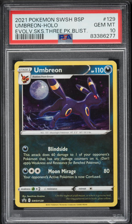 2021 Pokemon Japanese 25th Promo Holo Umbreon Gold Star #12 BGS 10