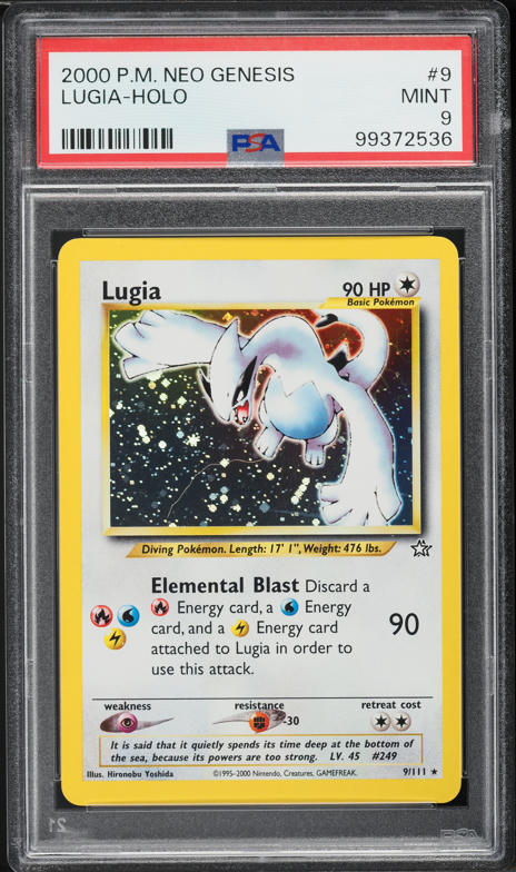 2001 Pokemon Japanese Game Boy Promo Holo Lugia #249 PSA 9 MINT on