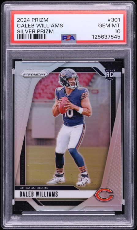 2024 Panini Prizm Silver Caleb Williams ROOKIE #301 PSA 10 GEM MINT