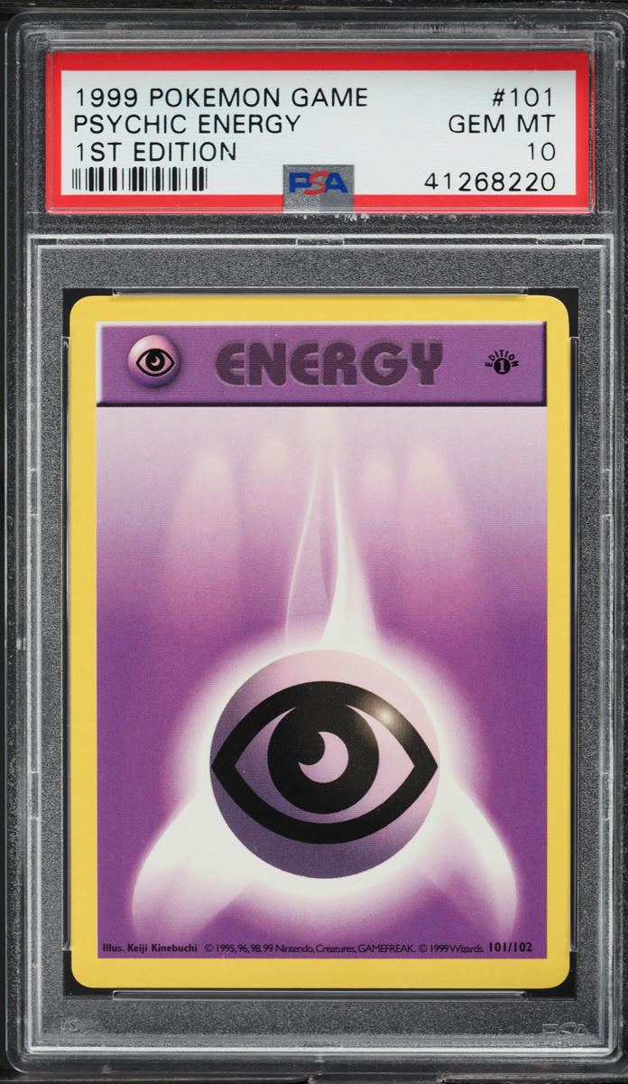 1999 Pokemon Base Set Shadowless 1st Edition Psychic Energy #101 PSA 10 GEM MINT