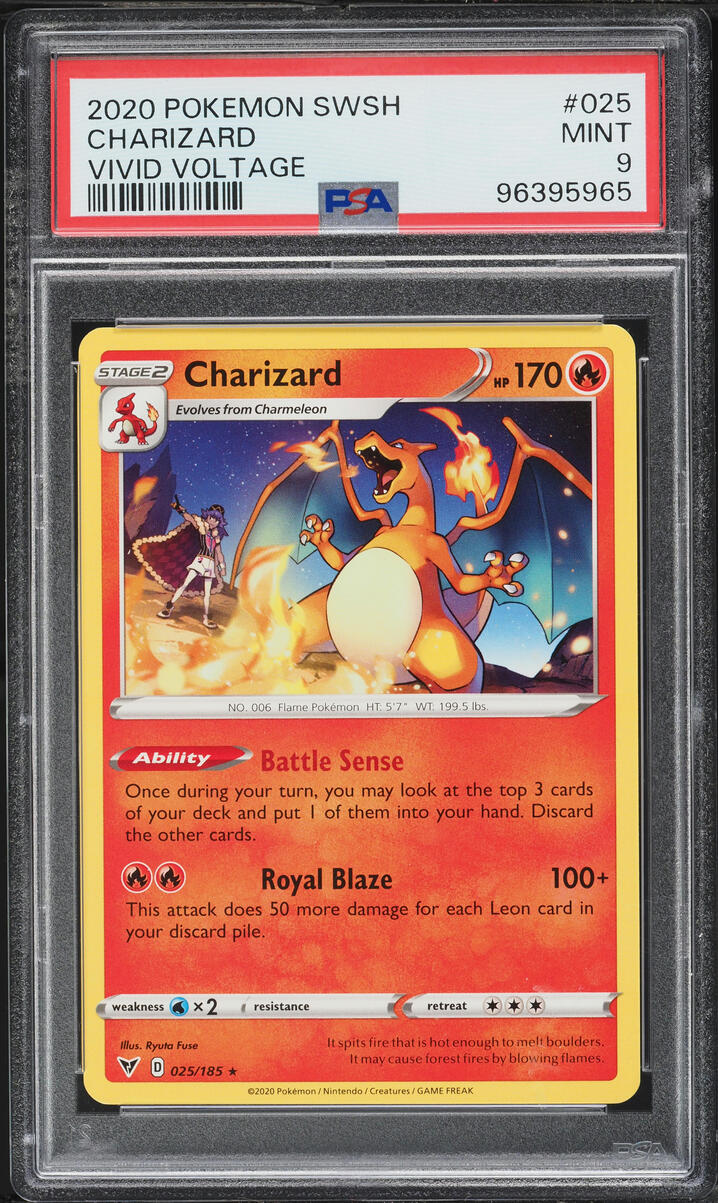 2020 Pokemon Sword & Shield Vivid Voltage Charizard #25 PSA 9 MINT