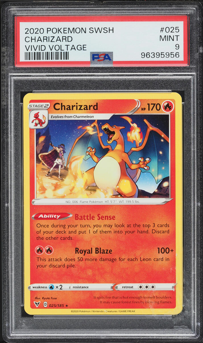 2020 Pokemon Sword & Shield Vivid Voltage Charizard #25 PSA 9 MINT