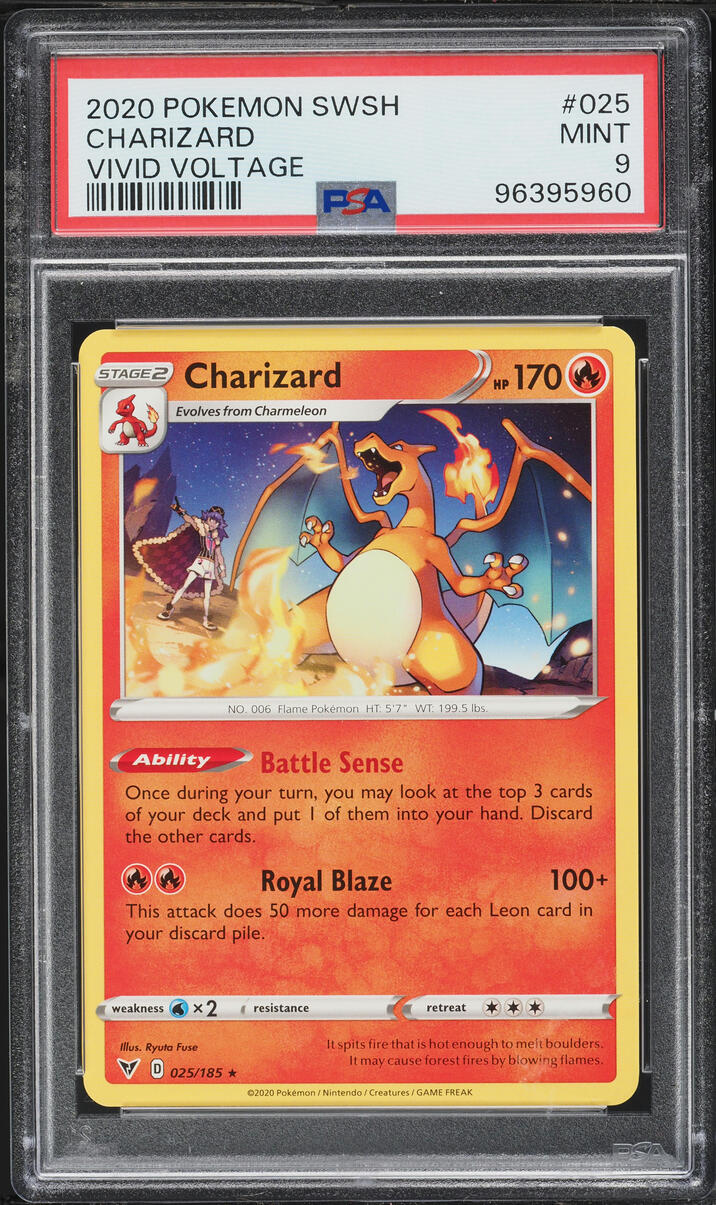 2020 Pokemon Sword & Shield Vivid Voltage Charizard #25 PSA 9 MINT