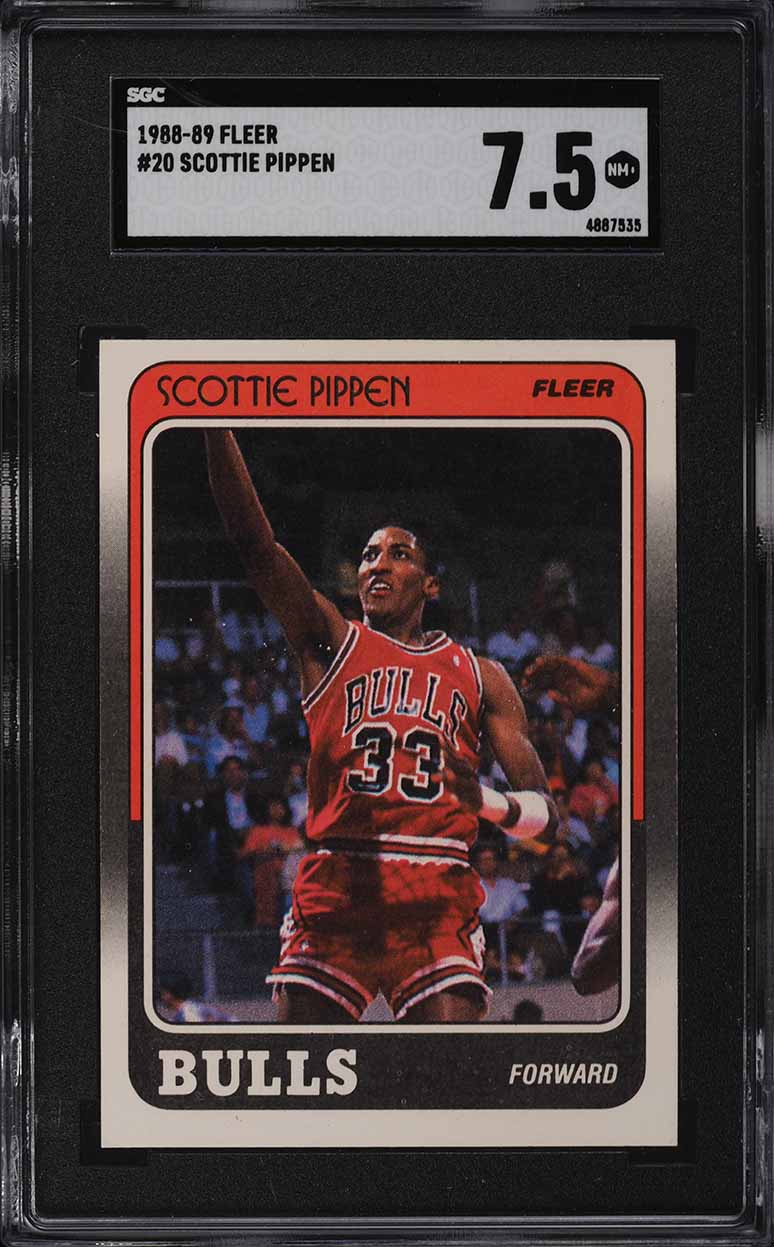 1988 Fleer Basketball Scottie Pippen ROOKIE #20 SGC 7.5 NRMT+