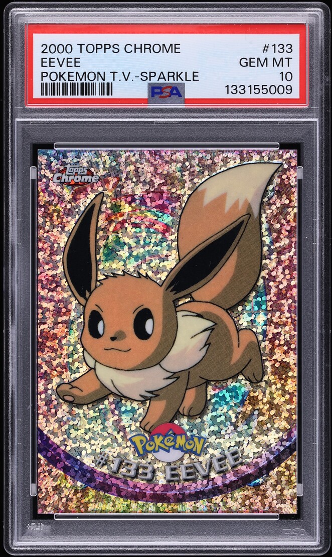 2000 Topps Chrome Pokemon TV Series 2 Sparkle Eevee #133 PSA 10 GEM MINT