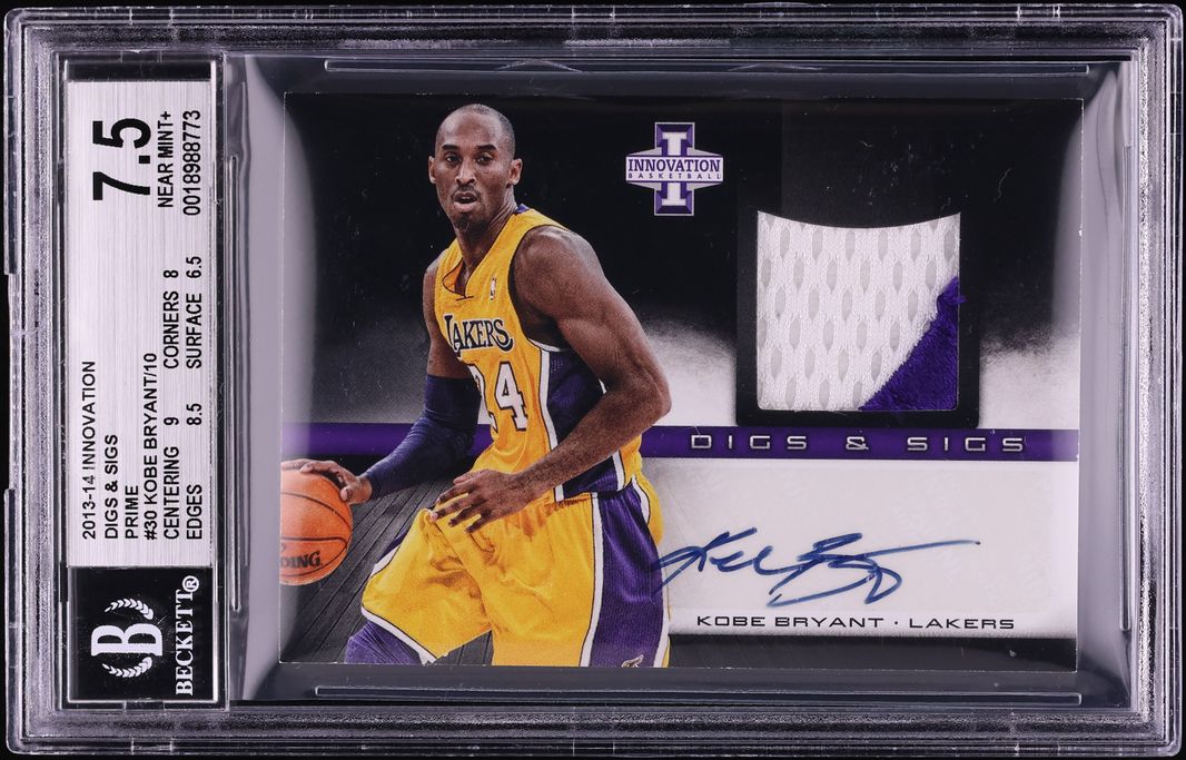 2013 Panini Innovation Digs & Sigs Prime Kobe Bryant PATCH AUTO