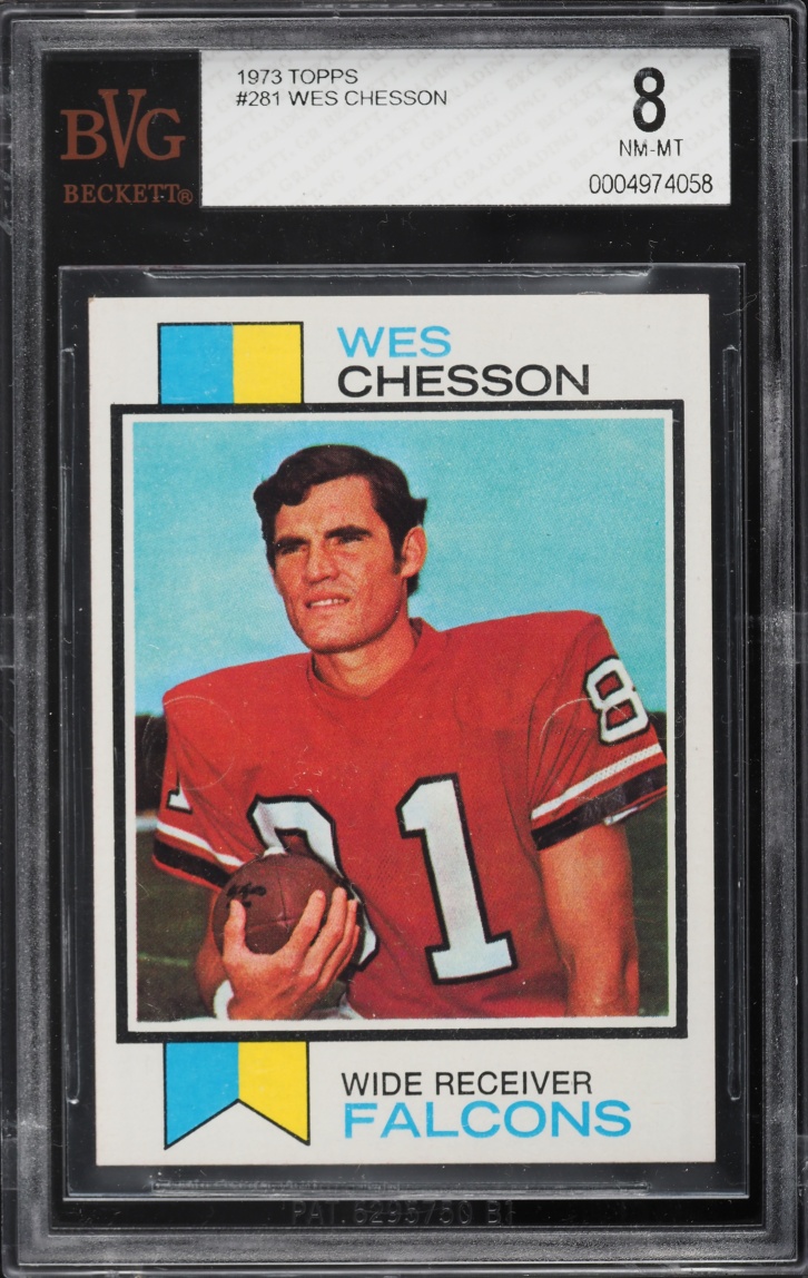 1973 Topps Football Wes Chesson #281 BVG 8 NM-MT