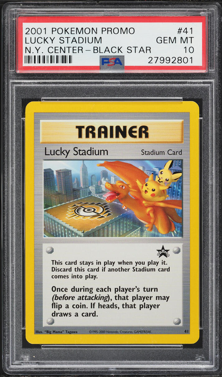 2001 Pokemon Black Star Promo Center N.Y. Lucky Stadium #41 PSA 10 GEM MINT