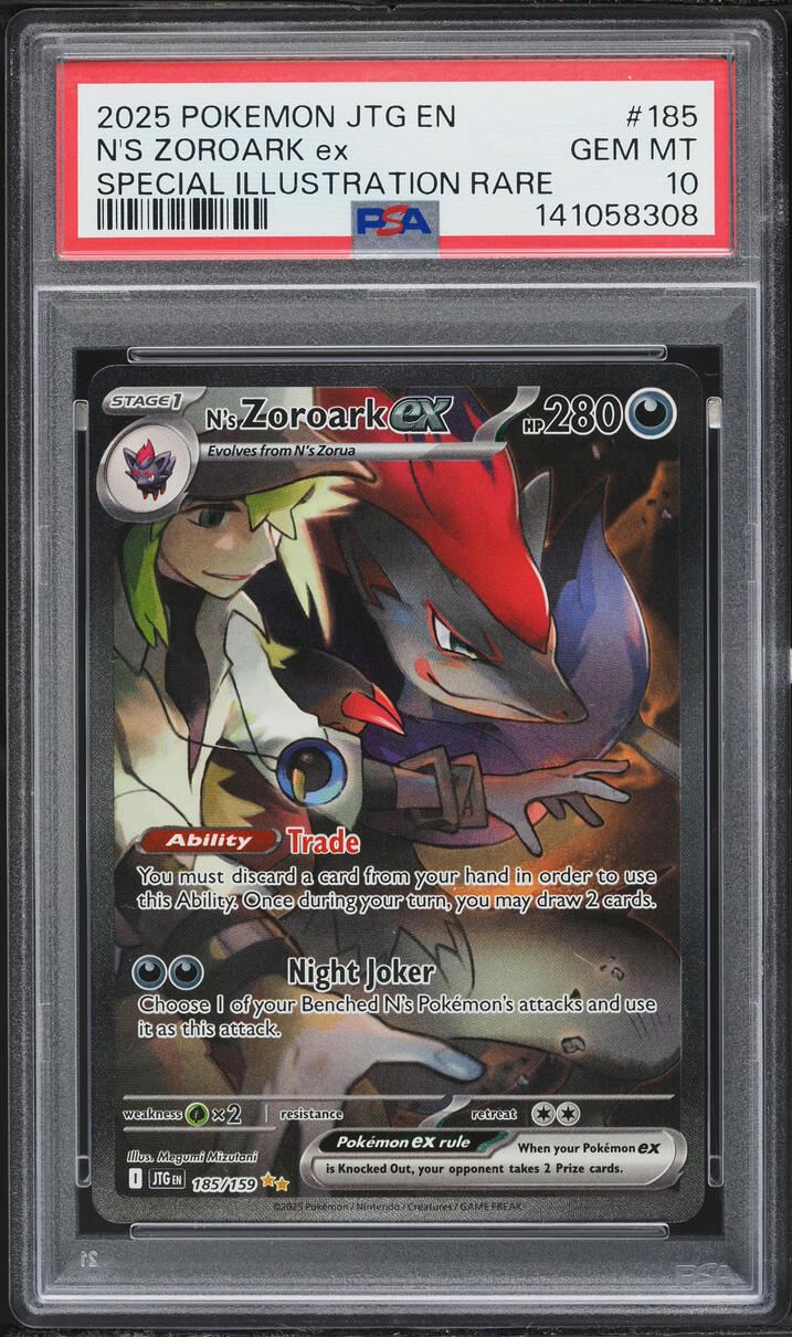 2025 Pokemon Scarlet & Violet Journey Together SIR N's Zoroark ex #185 PSA 10 GEM MINT