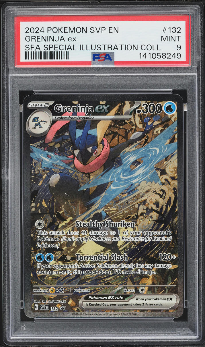 2024 Pokemon Scarlet & Violet Promo Illustration Collection Greninja ex #132 PSA 9 MINT