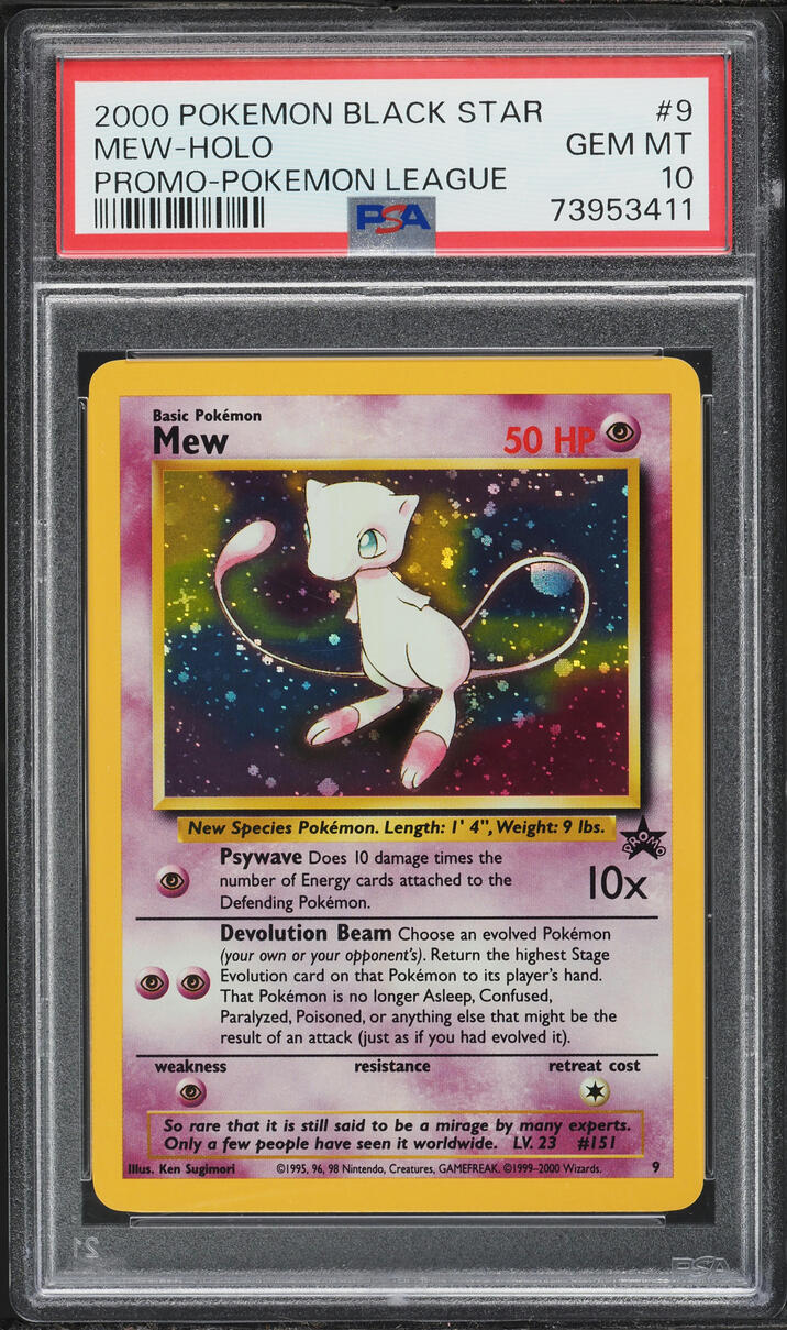 2000 Pokemon League Black Star Promo Holo Mew #9 PSA 10 GEM MINT
