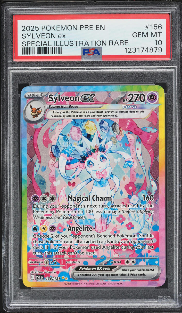 2025 Pokemon Scarlet & Violet Prismatic Evolutions SIR Sylveon ex #156 PSA 10 GEM MINT