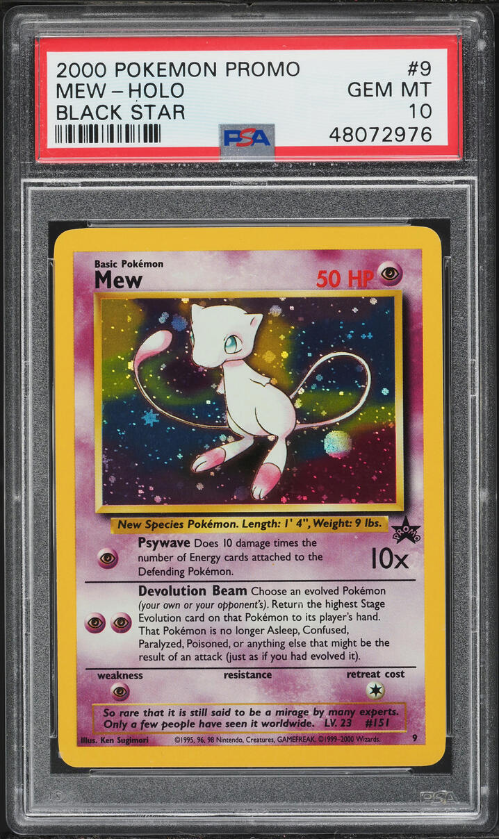 2000 Pokemon Black Star Promo Holo Mew #9 PSA 10 GEM MINT