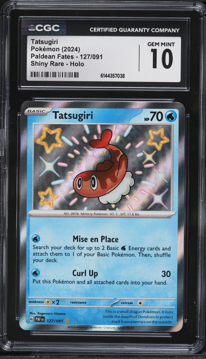 2024 Pokemon Scarlet & Violet Paldean Fates Shiny Tatsugiri #127 CGC 10 GEM MINT