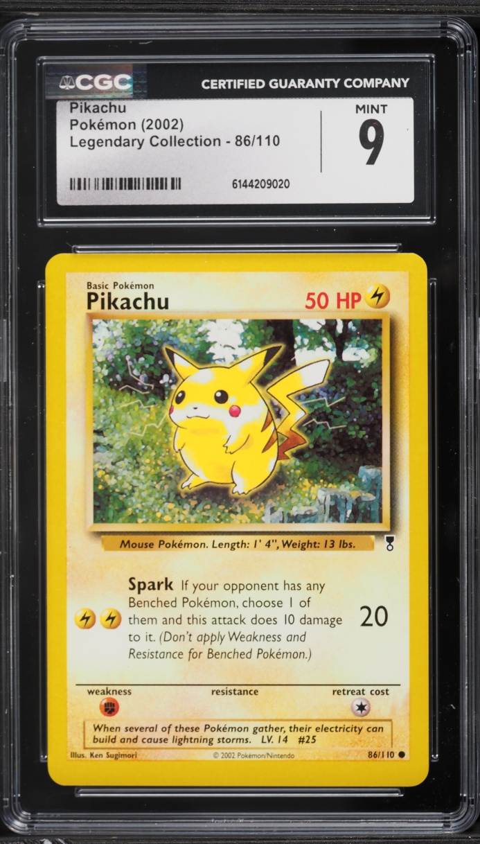 2002 Pokemon Legendary Collection Pikachu #86 CGC 9 MINT