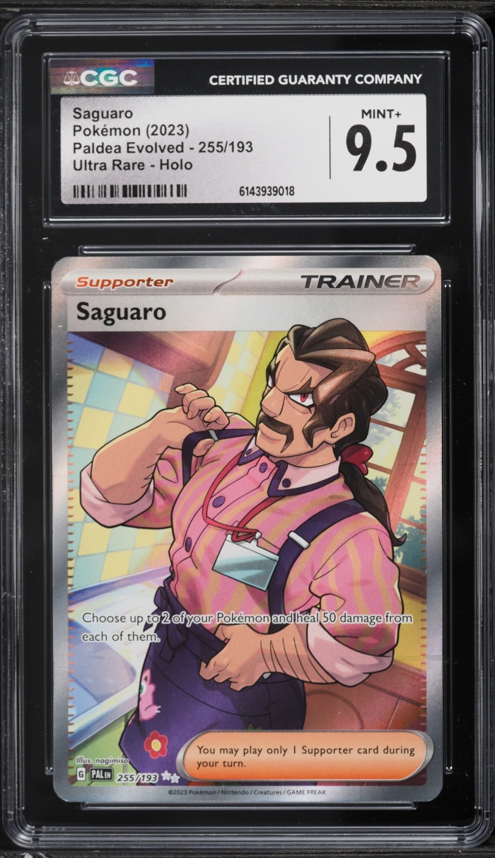 2023 Pokemon Scarlet & Violet Paldea Evolved Full Art Saguaro #255 CGC 9.5 MINT+