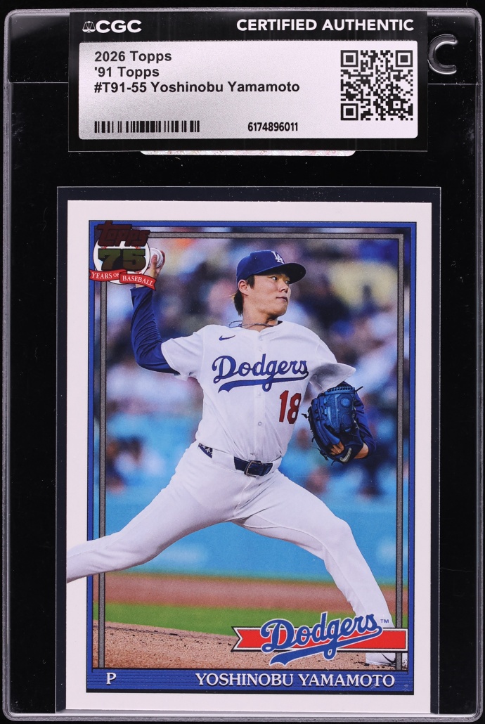2026 Topps '91 Yoshinobu Yamamoto #T91-55 CGC AUTH